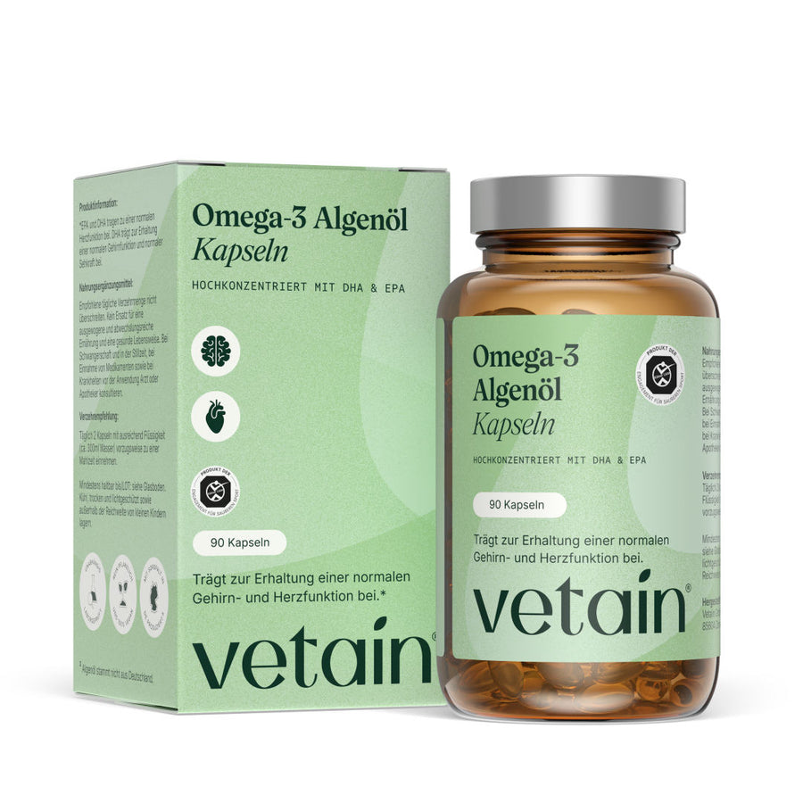 Omega 3 vegan - Algenöl (90 Kapseln)