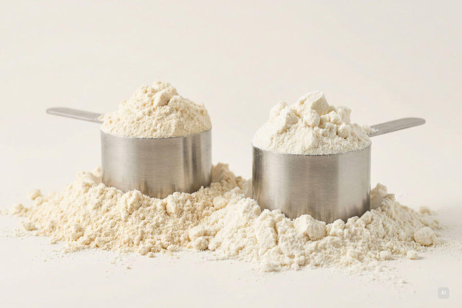 Veganes Proteinpulver vs. Whey: Der ewige Kampf um den ersten Platz