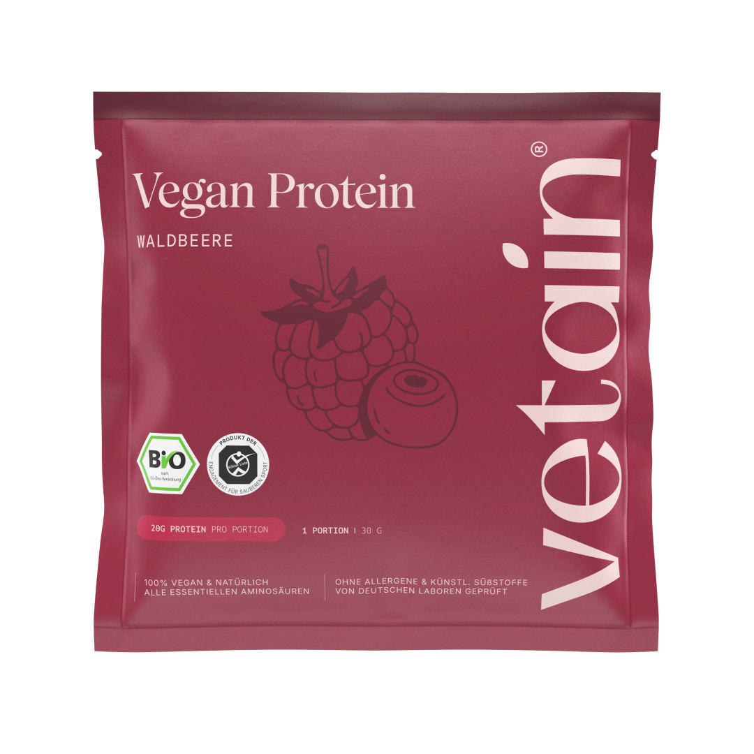 Vetain Vegan Protein Probe Waldbeere 