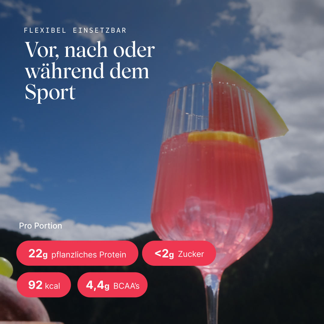 veganes Clear Protein Wassermelone: Einsatzmöglichkeiten, Nährwertangaben pro Portion