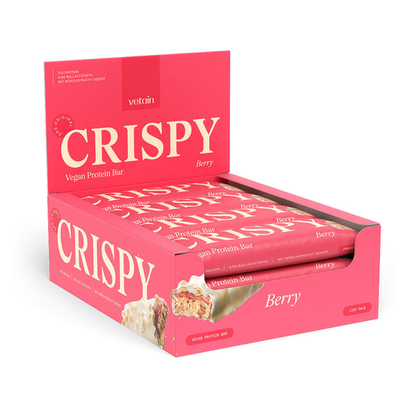 CRISPY vegan protein bar - Berry (pack of 12)