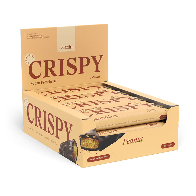 Vetain Crispy Proteinriegel Peanut  12er Tray