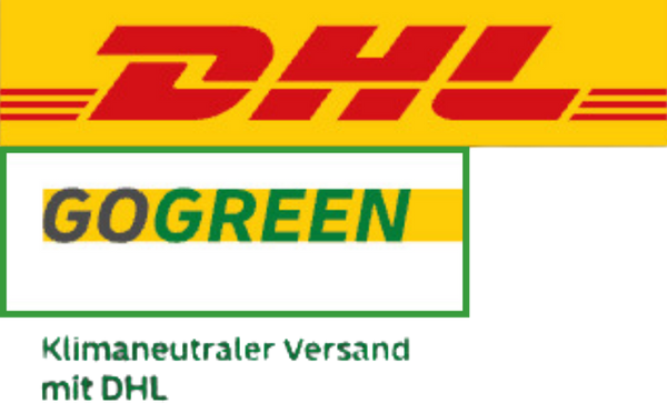 DHL GoGreen Siegel. Klimaneutraler Versand mit DHL