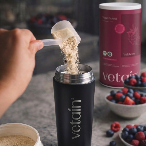 Protein-Pulver hinzufügen
